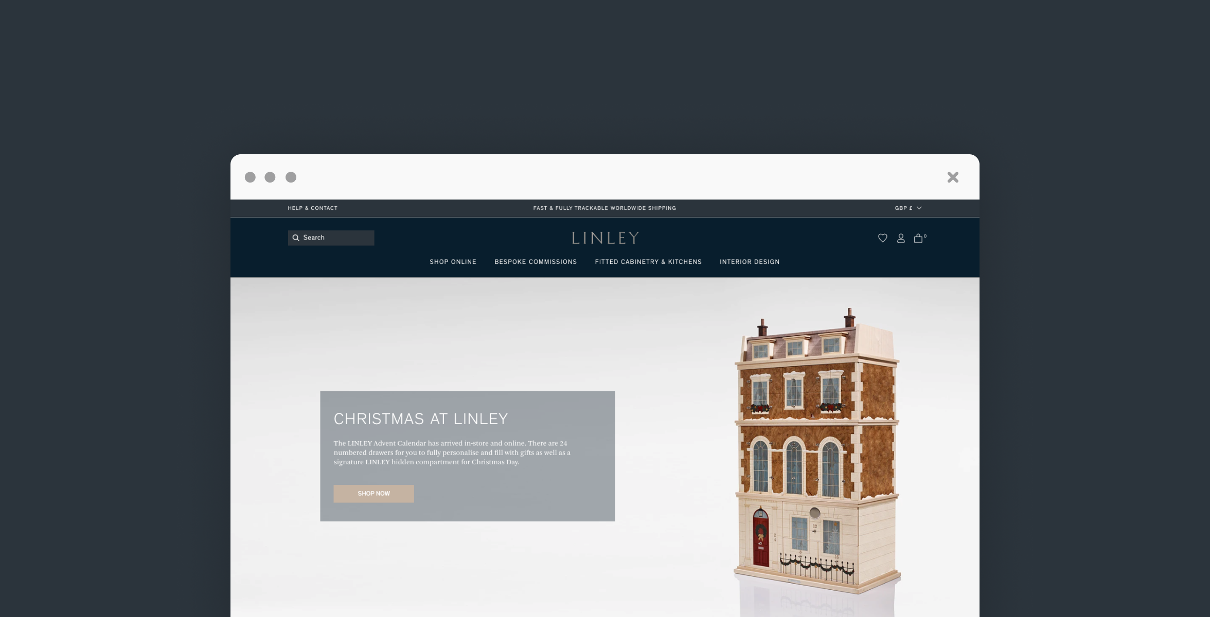 LINLEY website homepage