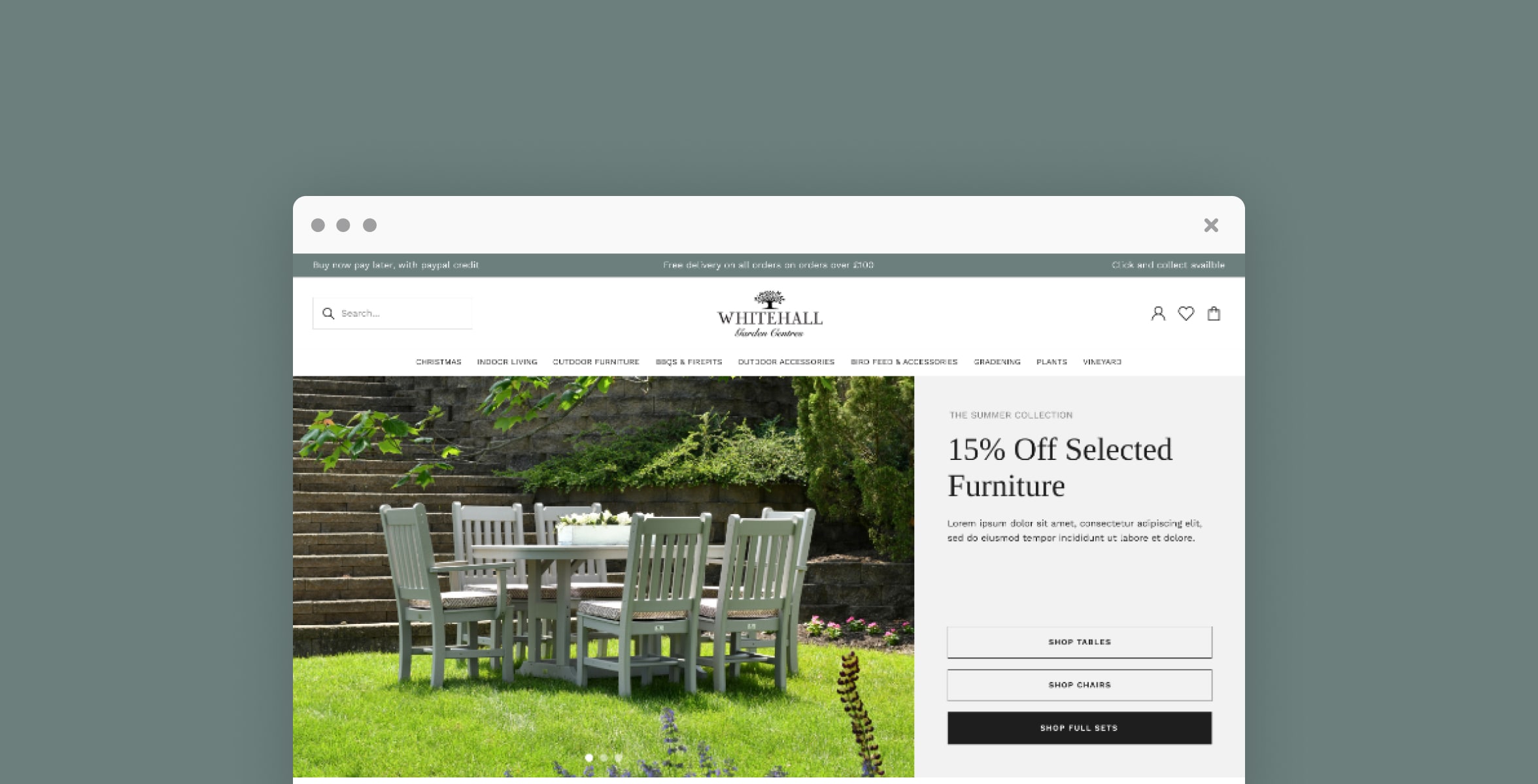 Whitehall Garden Centres homepage